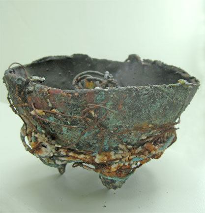 Bronze Bowl with Magnonlia Pods